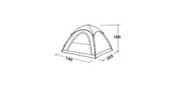 Easy Camp Comet 200 Koepeltent - 2 Personen 17 Easy Camp Comet 200 Koepeltent - 2 Personen -Camping Avontuur 120338 comet 200 drawing perspective2