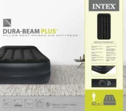 Intex Pillow Rest Raised Luchtbed - Eenpersoons -Camping Avontuur 1669 1900 64122nd pkg 2023 300