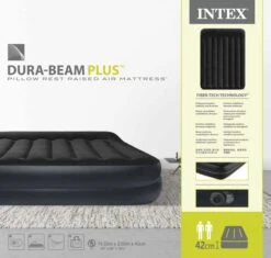 Intex Pillow Rest Raised Luchtbed - Queensize - Ingebouwde Elektrische Pomp -Camping Avontuur 1810 1900 64124nd pkg 2023 300