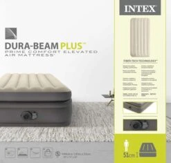 Intex Prime Comfort Luchtbed - Eenpersoons - Ingebouwde Elektrische Pomp -Camping Avontuur 1811 1900 64162nd pkg 2023 300