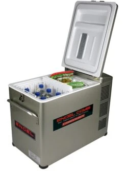 Engel MD45F-CD-P Dual-zone Compressor Koelbox - 40 Liter -Camping Avontuur 1900 1377 md45fcdp deckel offen freezer klein