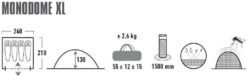 High Peak Monodome XL Koepeltent - 4 Persoons - Pearl 5 High Peak Monodome XL Koepeltent - 4 Persoons - Pearl -Camping Avontuur 370 1200 4001690103121.pt01
