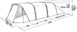 Easy Camp Palmdale 500 LUX Tunneltent - 5 Persoons -Camping Avontuur 501 1200 120370 palmdale 500 lux drawing perspective2