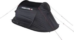 High Peak Vision 2 Pop-up Tent - 2 Persoons - Zwart -Camping Avontuur 654 1200 4001690102803.pt04