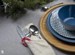 Bo-Camp Mix & Match Melamine Serviesset - 16-delig - Blauw -Camping Avontuur 900 1231 img 8824