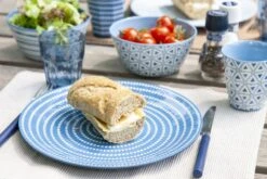 Bo-Camp Mix & Match Melamine Serviesset - 16-delig - Blauw -Camping Avontuur 900 1350 6181382 10