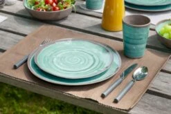 Bo-Camp Halo Melamine Serviesset - 12-delig - Aqua -Camping Avontuur 900 1350 6181392 06