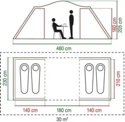 Coleman Spruce Falls 4 Vis-a-vis Tent - 4 Persoons -Camping Avontuur 900 917 spruce falls 7