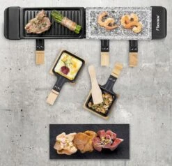 Bestron Raclette/Steengrill - 4 Personen -Camping Avontuur bestron raclettesteengrill 4 personen 3