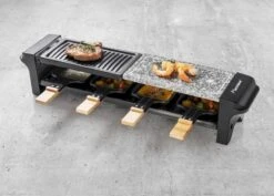 Bestron Raclette/Steengrill - 4 Personen -Camping Avontuur bestron raclettesteengrill 4 personen 7