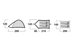 Husky Bizam Koepeltent - 2+ Persoons 19 Husky Bizam Koepeltent - 2+ Persoons -Camping Avontuur bizam afmetingen