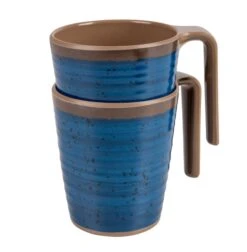 Bo-Camp Halo Melamine Serviesset - 12-delig - Blauw -Camping Avontuur bo camp halo blauw 3