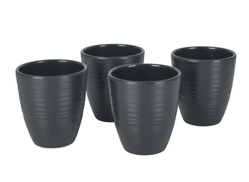 Bo-Camp Orville Melamine Serviesset - 16-delig - Antraciet 4 Bo-Camp Orville Melamine Serviesset - 16-delig - Antraciet - Afbeelding 4