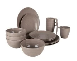 Bo-Camp Stone Melamine Serviesset - 16-delig - Beige
