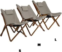 Bo-Camp Urban Outdoor Bloomsbury Vlinderstoel - Beige - M -Camping Avontuur bo camp bloomsburry relaxstoel m beige 3 1