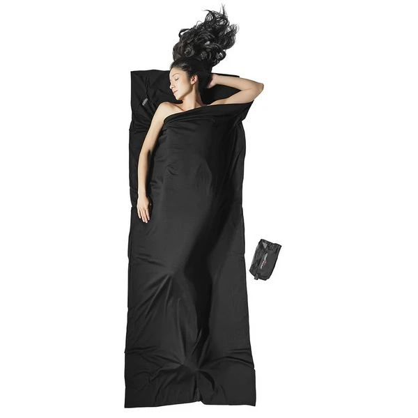 Cocoon Lakenzak Merino Wol Dekenmodel - Zwart 1 Cocoon Lakenzak Merino Wol Dekenmodel - Zwart