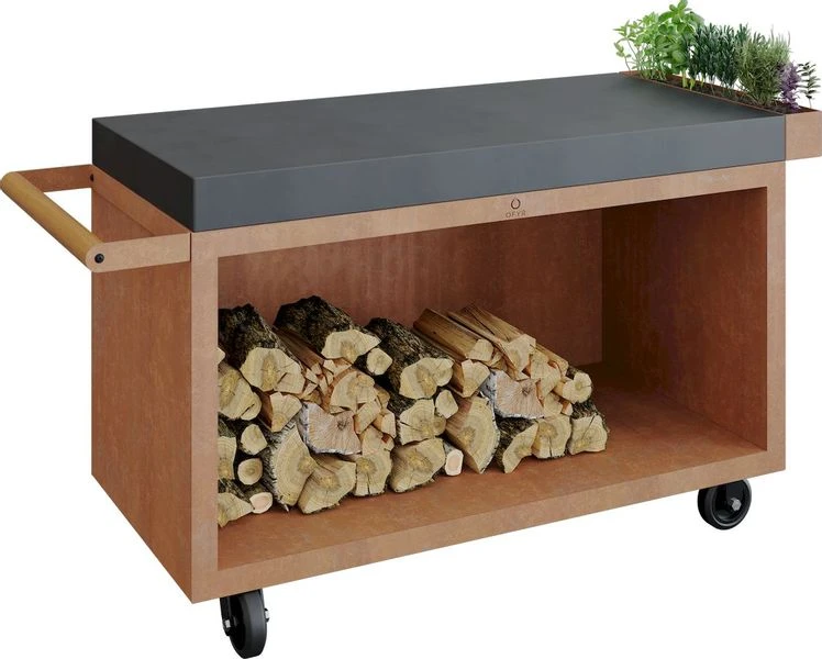 OFYR Mise En Place Table 135 PRO Corten - Ceramic Dark Grey