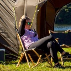 Zempire Roco Lounger V2 Vlinderstoel - Zwart -Camping Avontuur zempire roco lounger v2 vlinderstoel zwart 1